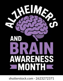 Alzheimer's and Brain Awareness month t-shirt design