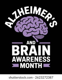 Alzheimer's and Brain Awareness month t-shirt design