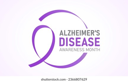 Alzheimer's disease awareness month is observed every year in november. November is alzheimer's disease awareness month. Vector template for banner, greeting card, poster with background. Vector illus