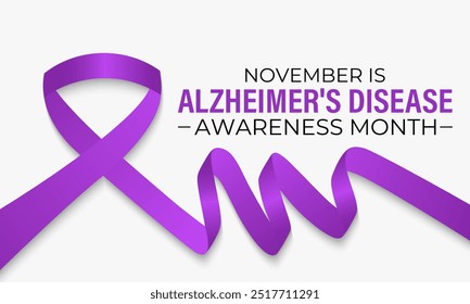 Alzheimer's disease awareness month is observed every year in november. November’s Focus: Raising Awareness for Alzheimer’s Disease”. Banner poster, flyer and background design template.