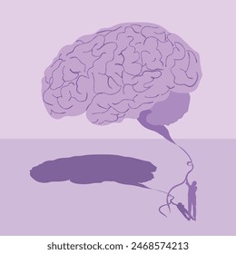 alzheimers disease awarenss month june elderly brain illustration