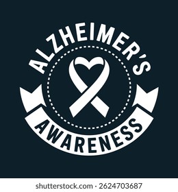 Banner da doença de Alzheimer, Campanha mundial do mês de Alzheimer para o mês da doença de Alzheimer, Alzheimer e consciência do cérebro mês