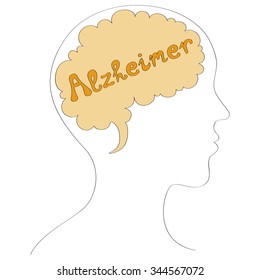 Alzheimer's disease vector background 