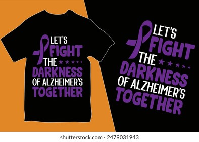 Alzheimer's Mental Health T Shirt Design.