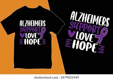 Alzheimer's Mental Health T Shirt Design.