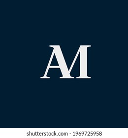 Logotipo vectorial de letra A,M. emblema de una letra M. Vector