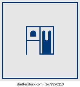 AM, A und M, Großbuchstaben Erstmalige Vektorillustration für das Design von Logos und für das Design von Vorlagen