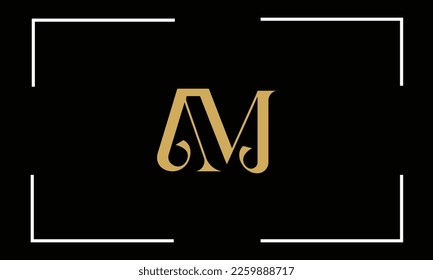 AM, MA, A, M, Abstract Letters Logo Monogram