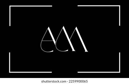 AM, MA, A, M, Monogramm für abstrakte Buchstaben des Logos