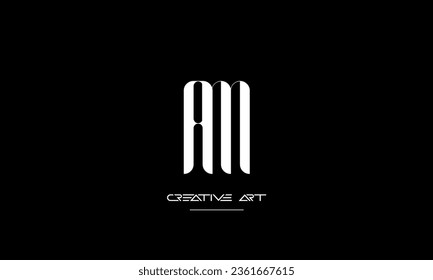 AM, MA, A, M abstract letters logo monogram