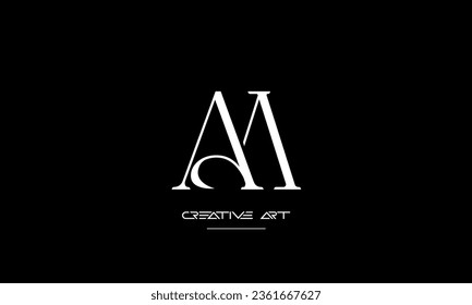 AM, MA, A, M abstract letters logo monogram