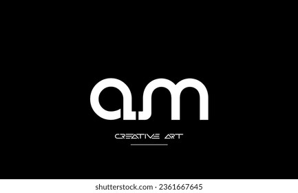 AM, MA, A, M abstract letters logo monogram