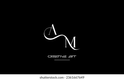 AM, MA, A, M abstract letters logo monogram