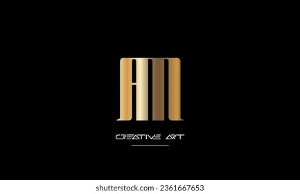AM, MA, A, M abstrakte Buchstaben Logo-Monogramm