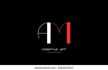 AM, MA, A, M abstract letters logo monogram