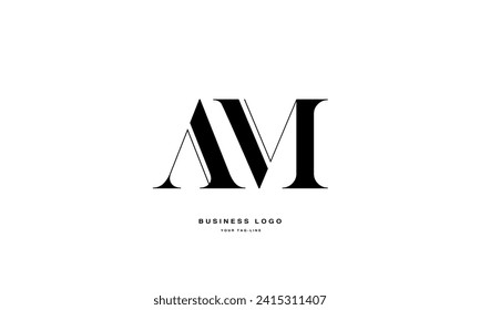 AM, MA, A, M, Abstract Letters Logo Monogram