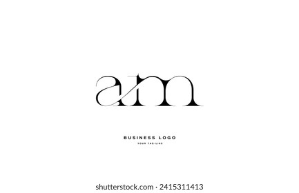 AM, MA, A, M, Abstract Letters Logo Monogram