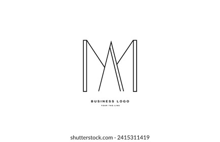 AM, MA, A, M, Abstract Letters Logo Monogram