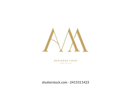 AM, MA, A, M, Abstract Letters Logo Monogram