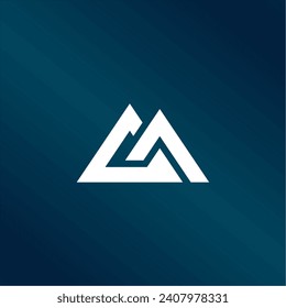 AM, MA, Abstract initial monogram letter alphabet logo design