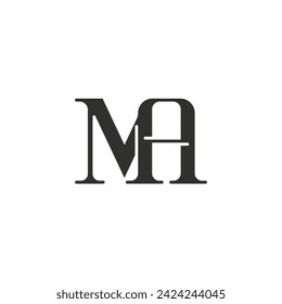 AM, MA, Abstract initial monogram letter alphabet logo design