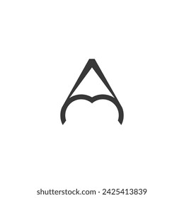 AM, MA, Abstract initial monogram letter alphabet logo design