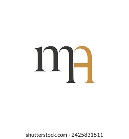 AM, MA, Abstract initial monogram letter alphabet logo design