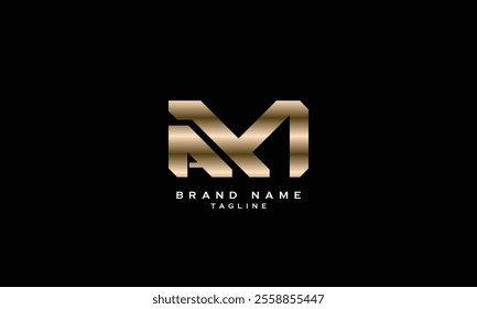 AM, MA, Abstract initial monogram letter alphabet logo design