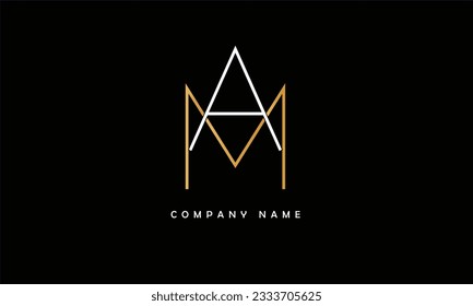 AM, MA Abstract Letters Logo Monogram