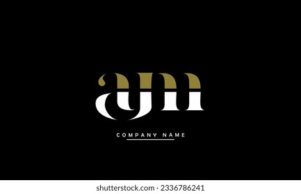AM, MA Abstract Letters Logo Monogram