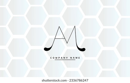 AM, MA Abstract Letters Logo Monogram