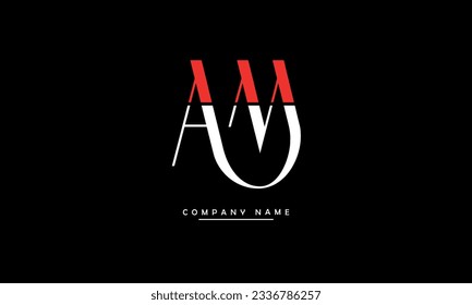 AM, MA Abstract Letters Logo Monogram