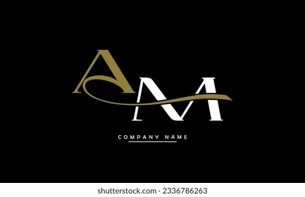 AM, MA Abstract Letters Logo Monogram