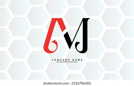 AM, MA Abstract Letters Logo Monogram