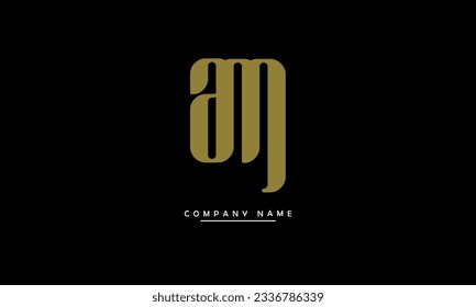 AM, MA Abstract Letters Logo Monogram