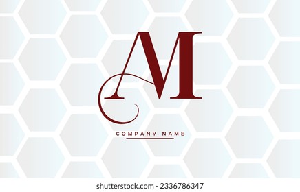 AM, MA Abstrakte Buchstaben Logo Monogramm