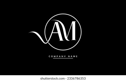 AM, MA Abstract Letters Logo Monogram