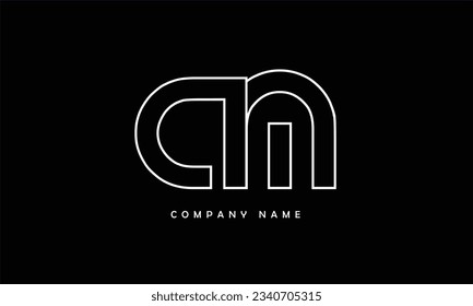 AM, MA Abstract Letters Logo Monogram