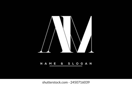 AM, MA Abstract Letters Logo Monogram