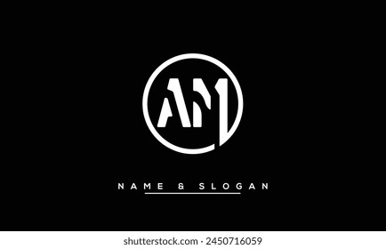 AM, MA Abstract Letters Logo Monogram