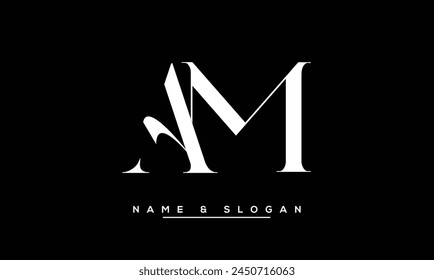 AM, MA Abstract Letters Logo Monogram