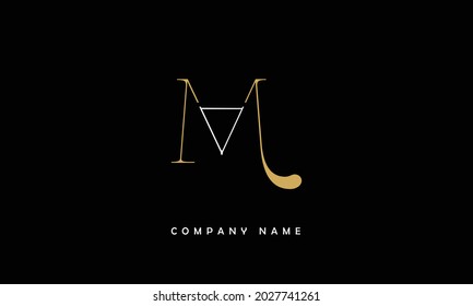 AM, MA Alphabets Letters Logo Monogram