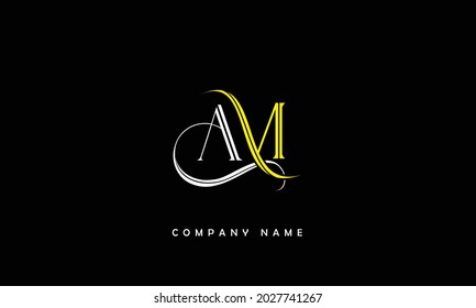 AM, MA Alphabets Letters Logo Monogram