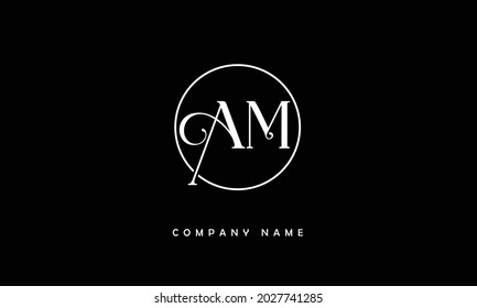 AM, MA Alphabets Letters Logo Monogram