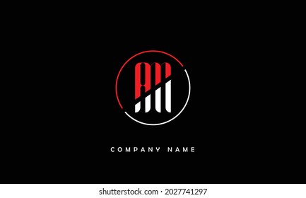 AM, MA Alphabets Letters Logo Monogram