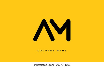 AM, MA Alphabets Letters Logo Monogram