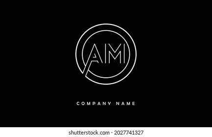 AM, MA Alphabets Letters Logo Monogram