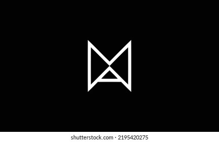 AM, MA Letter Initial Logo Design Template Vector Illustration