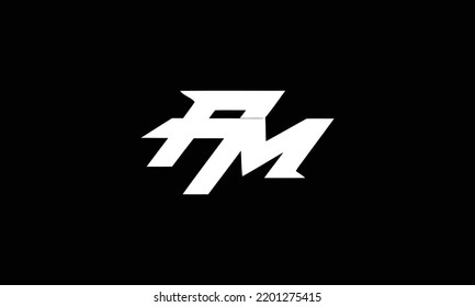 AM, MA Letter Logo Design Template Vector, Letter M Vector Origami Logo icon.Abstract Design template element logo icon