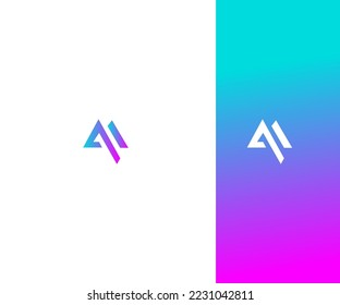 AM, MA Letra Vector Template Abstract Monograma Símbolo . Usable para el deporte de negocios, la tecnología, la moda, el logotipo digital y creativo futuro